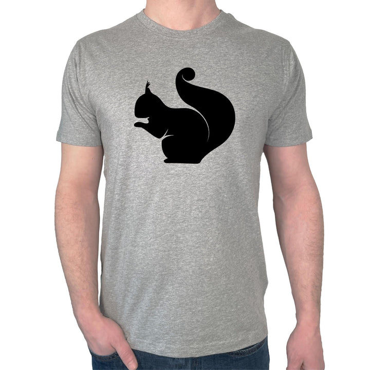Huuraa Herren T-Shirt Eichhörnchen Silhouette Geschenk Grösse S-3XL Bio Baumwolle Fairtrade Eichhörn