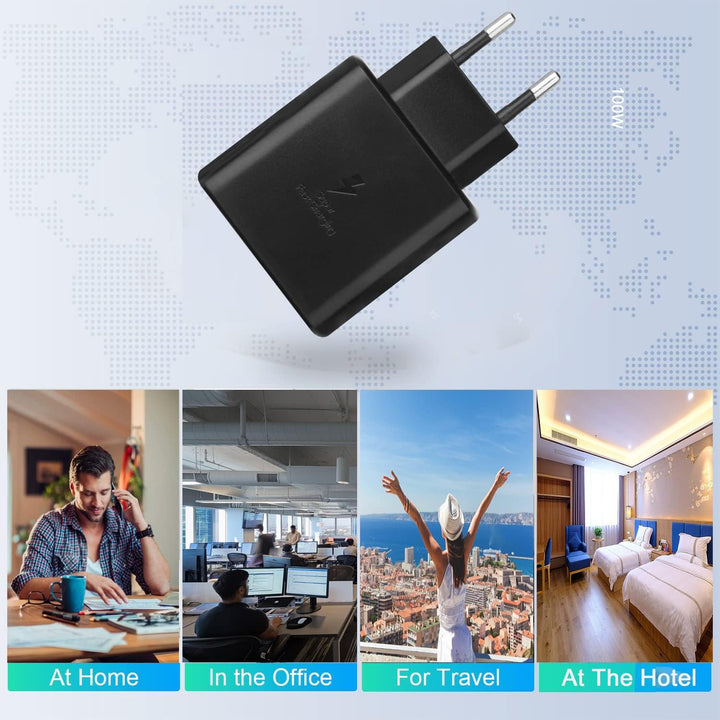 2er Pack USB C Ladegerät 45W mit Schnellladekabel für Samsung Galaxy S26 Ultra S25 S24 S23 S22 S21 S