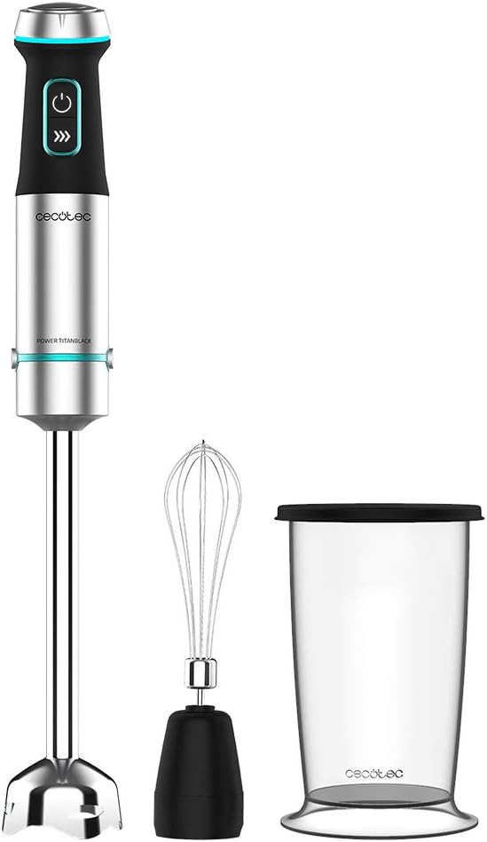Cecotec Stabmixer Power TitanBlack 1200 XL Cream.1200 W, CrossBlades Technologie mit 4-Klinge-Blätte