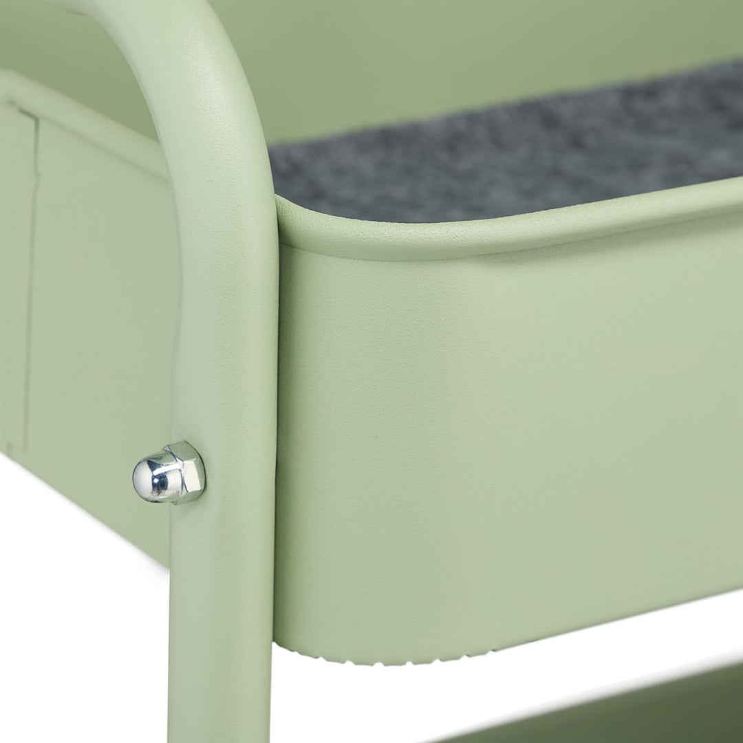 Relaxdays Rollwagen, 3 Etagen, Servierwagen, Küchenwagen Bad & Büro, Rollregal, 71,5x43,5x29,5 cm, B