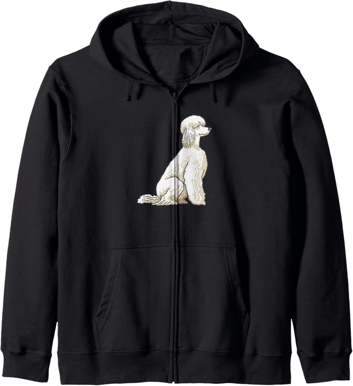 Flauschiger Pudel Kapuzenjacke