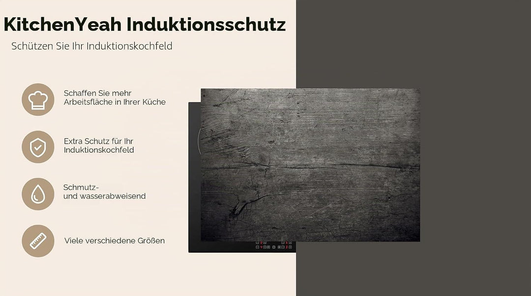 KitchenYeah© Herdabdeckplatte Einteilig Induktionsmatte Küche Abdeckung Ceranfeld Herd Abdeckplatte