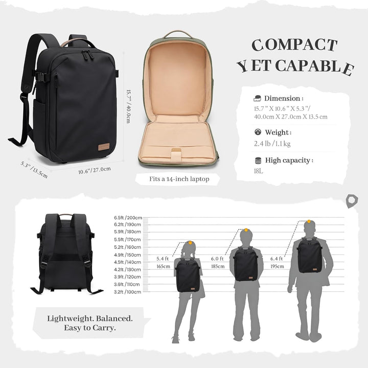 GOLF SUPAGS Kamerarucksack, DSLR SLR Kameratasche mit 14 Zoll Laptopfach und Regenschutz, Kompatibel