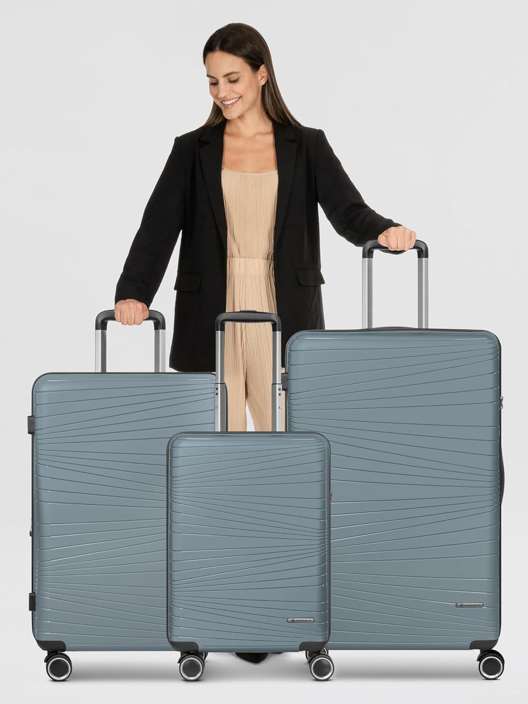 Franky Dallas 3.0 Hartschalen-Kofferset 3 teilig | Trolley-Set ausgestattet mit TSA-Schloss, 4 Rolle