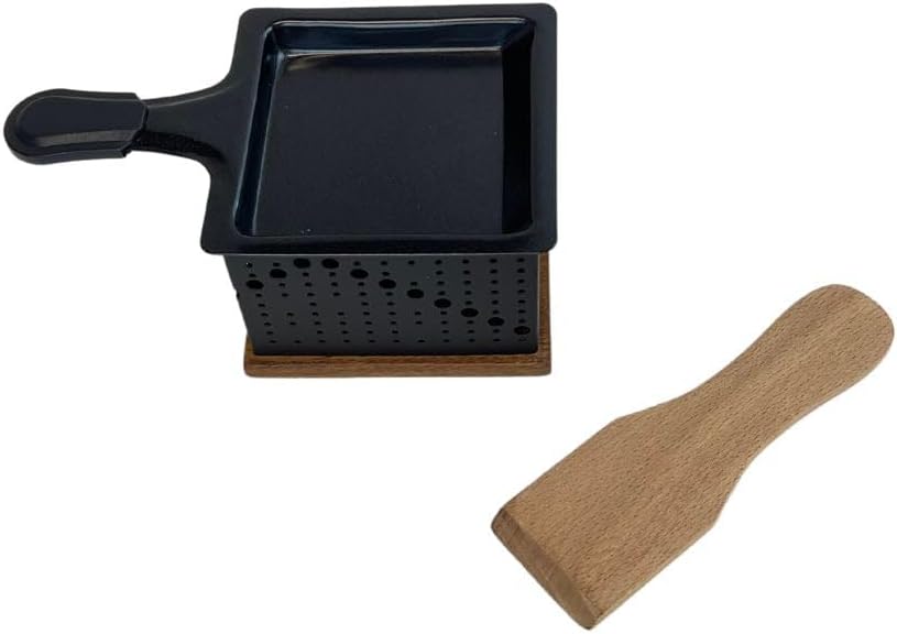 Fackelmann 40192 Raclette-Gerät, Einzel-Rakel, Kerzenschaber, Käse, Kerze, Metall, Stahl, 16 x 6,5 x