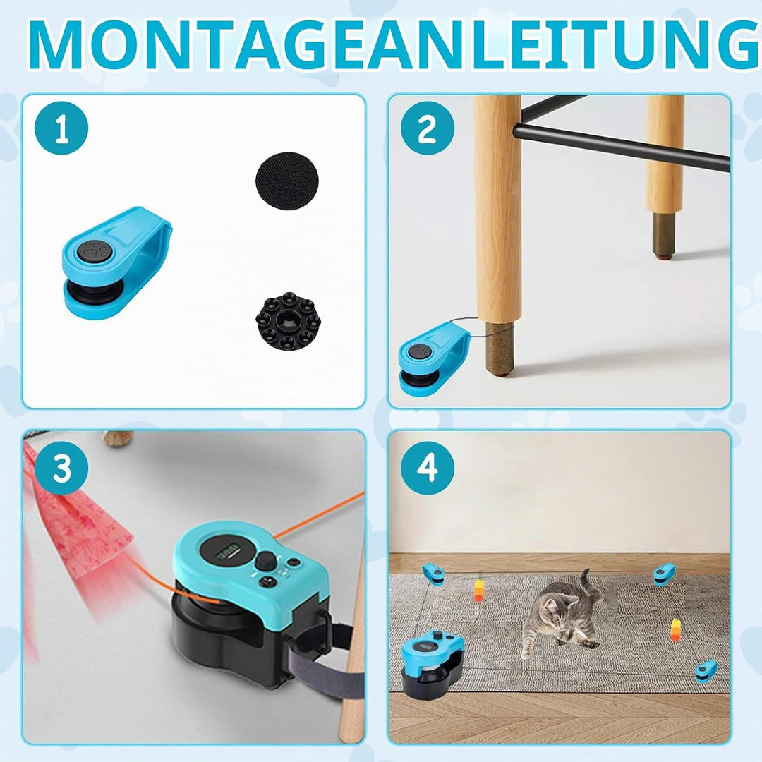 Katzenspielzeug Elektrisch, Katzenspielzeug Selbstbeschäftigung mit anpassbaren Laufwegen, Automatis