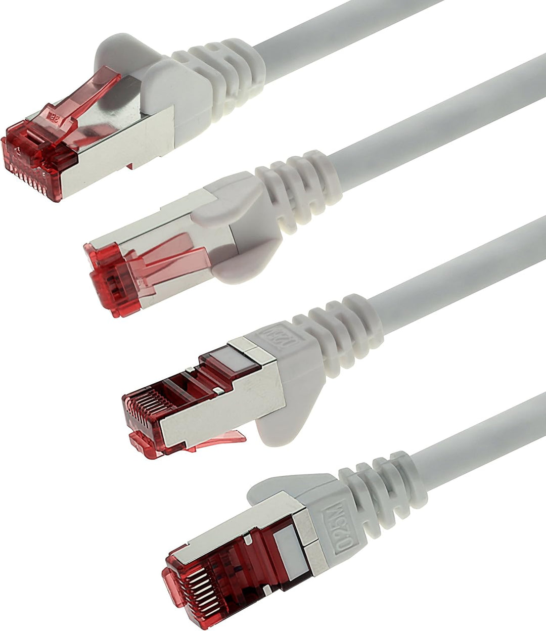 1aTTack.de 5x 10m - Cat 6 Netzwerk-Kabel Patch-Kabel Cat6 RJ45 SFTP - Weiss 10,0 Meter Weiss, 10,0 M