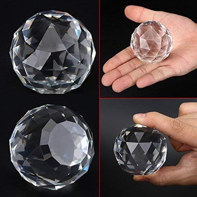 Kristallglaskugel Glaskugel Clear Cut Crystal, 60 / 80mm Durchscheinend Facettierten Blick Ball, Cry