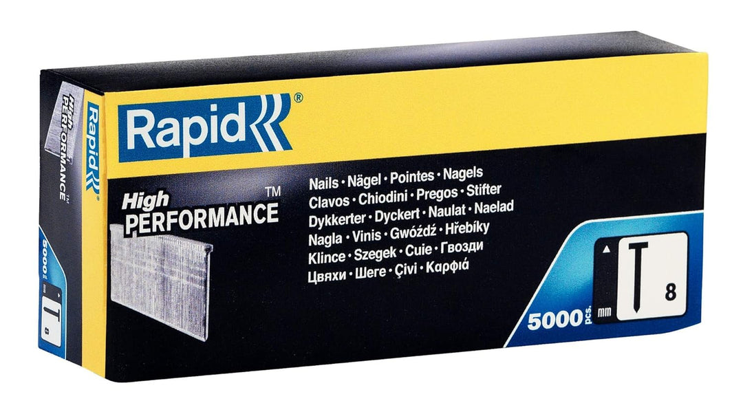 Rapid Nägel Typ 8, 15mm Stauchkopfnägel 18Ga, 5.000 Stk. Grosspackung, für tacker, druckluftnagler u