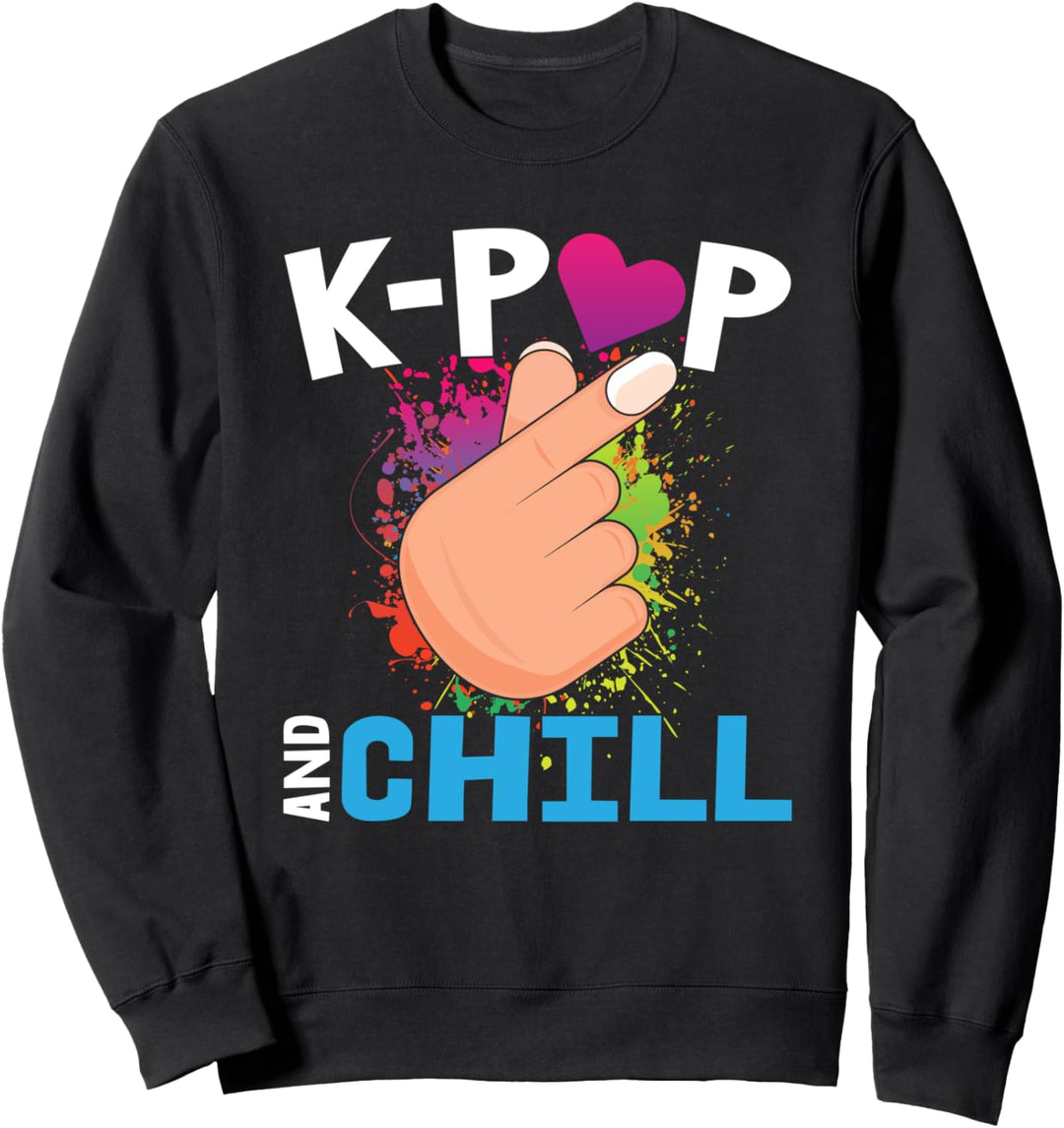K-Pop and Chill Kpop K pop Finger Sweatshirt