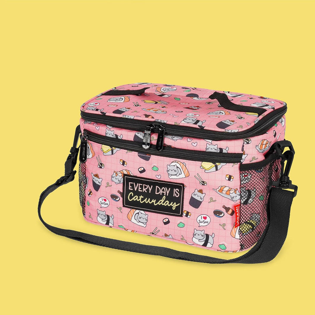 Legami - Lunchbag für das Mittagessen, Thema Sushi Cat, Lunchbag für das Mittagessen, grosses Fassun