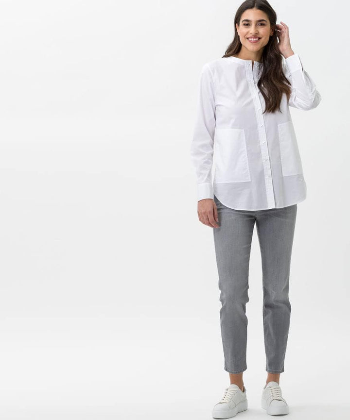 BRAX Damen Style Shakira S Verkürzte Light Denim Jeans 26W / 30L Used Light Grey, 26W / 30L Used Lig