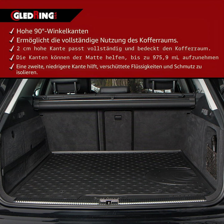 Rubbasol (Gummi) Kofferraumwanne kompatibel mit Mercedes GLC (X253) 2015-