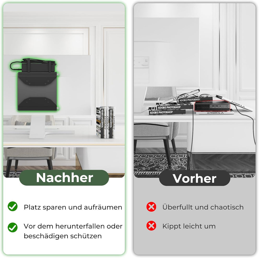 Mini PC Halterung für Lenovo, Wand/VESA/Untertisch/Halterung für Monitorarme Lenovo ThinkCentre M600