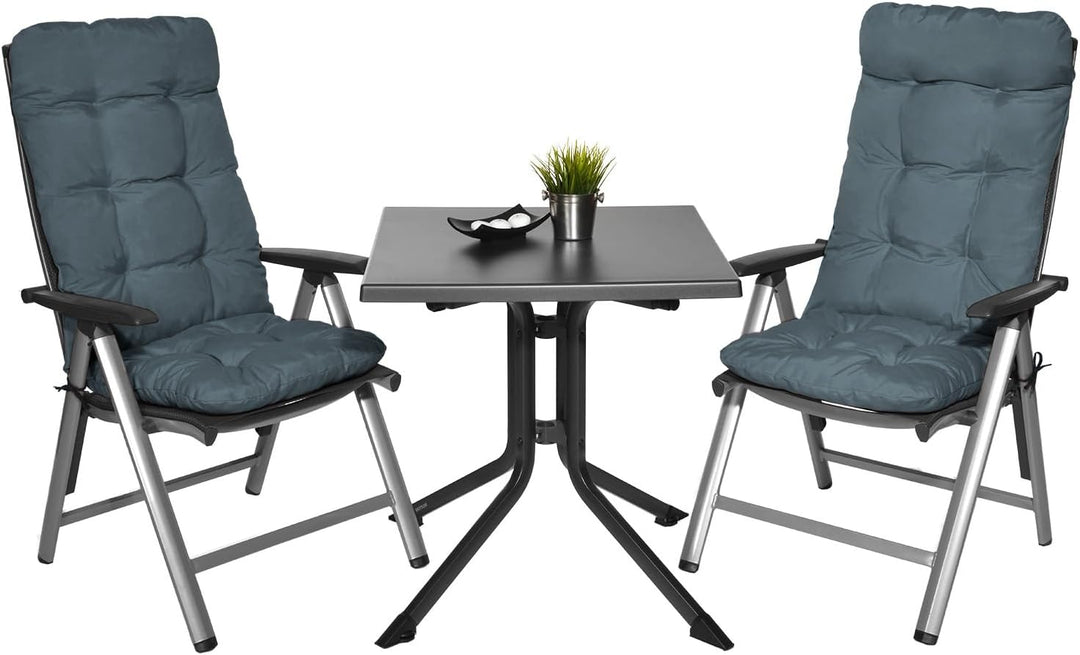 Beautissu Hochlehner Auflage 120x50x8cm - Sitzpolster für Gartenstühle Outdoor Stuhlkissen hoch – Ga