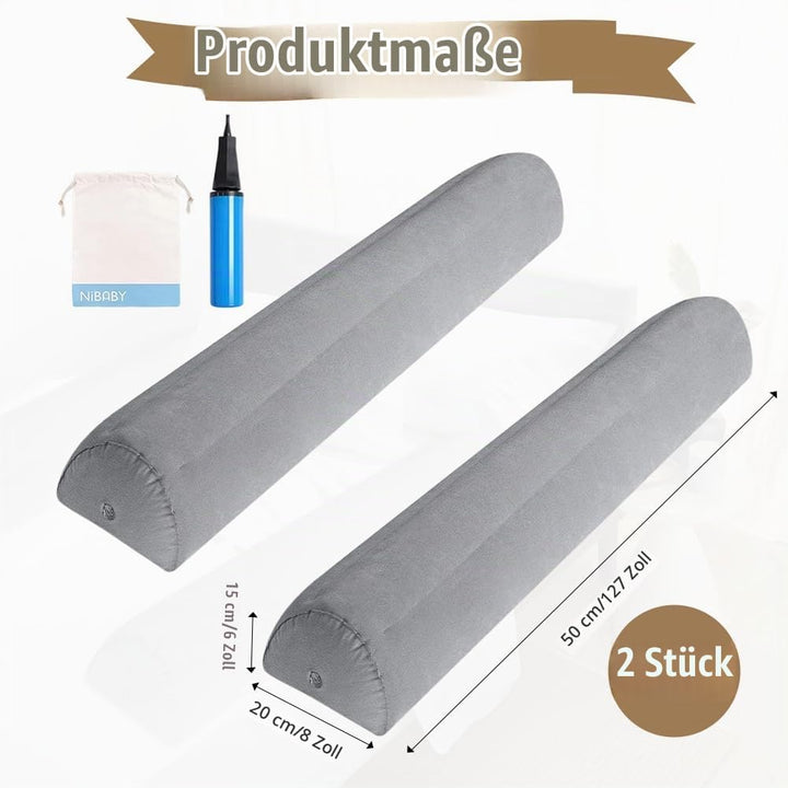 2er Pack Rausfallschutz Bett Reise Aufblasbar, 130CM Tragbares Faltbares Bettgitter Rausfallschutz A