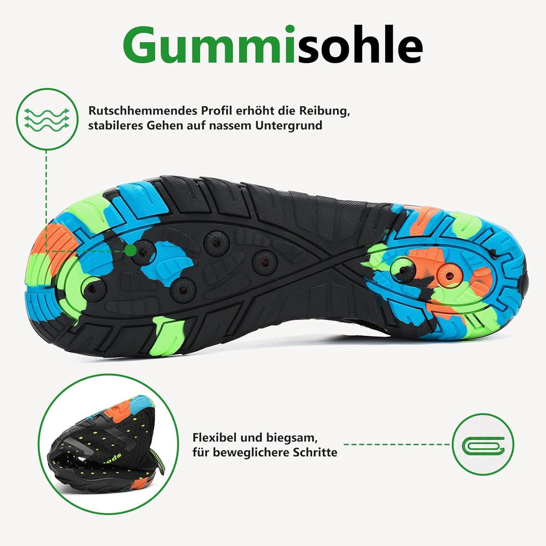 Saguaro Wasserschuhe für Herren, rutschfest, schnelltrocknend, Wasserschuhe 39 EU Blau, 39 EU Blau