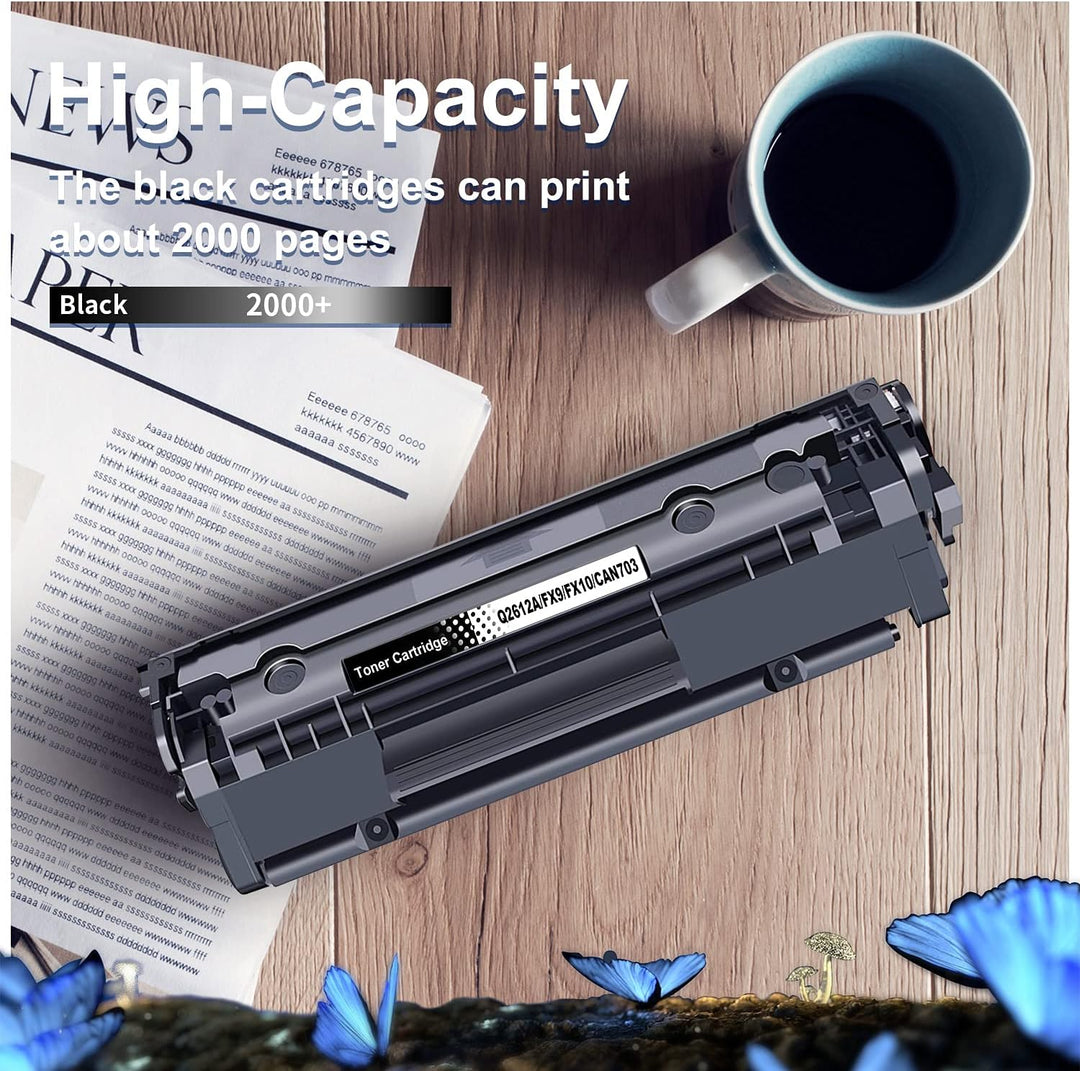 LOSMANN 2X Toner Kompatibel für Q2612A 12A FX9 FX10 CAN703 für HP LaserJet 1010 1012 1015 1018 1020