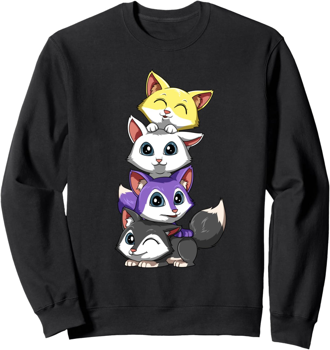Nichtbinäre Füchse - Transgender Enby Geschenk Sweatshirt