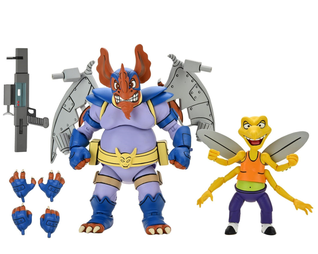 NECA 81892 TMNT Cartoon WINGNUT/SCREWLOOSE 2er-Pack statuen, bunt
