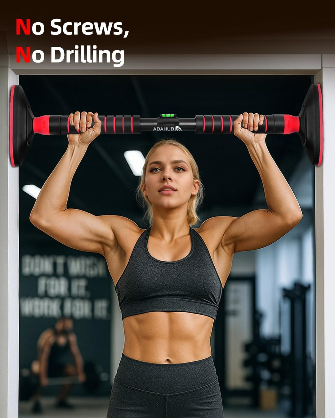 Abahub Klimmzugstange Türrahmen mit Sicherheitsverschluss Home Pull Up Bar ohne Bohren Türstange für