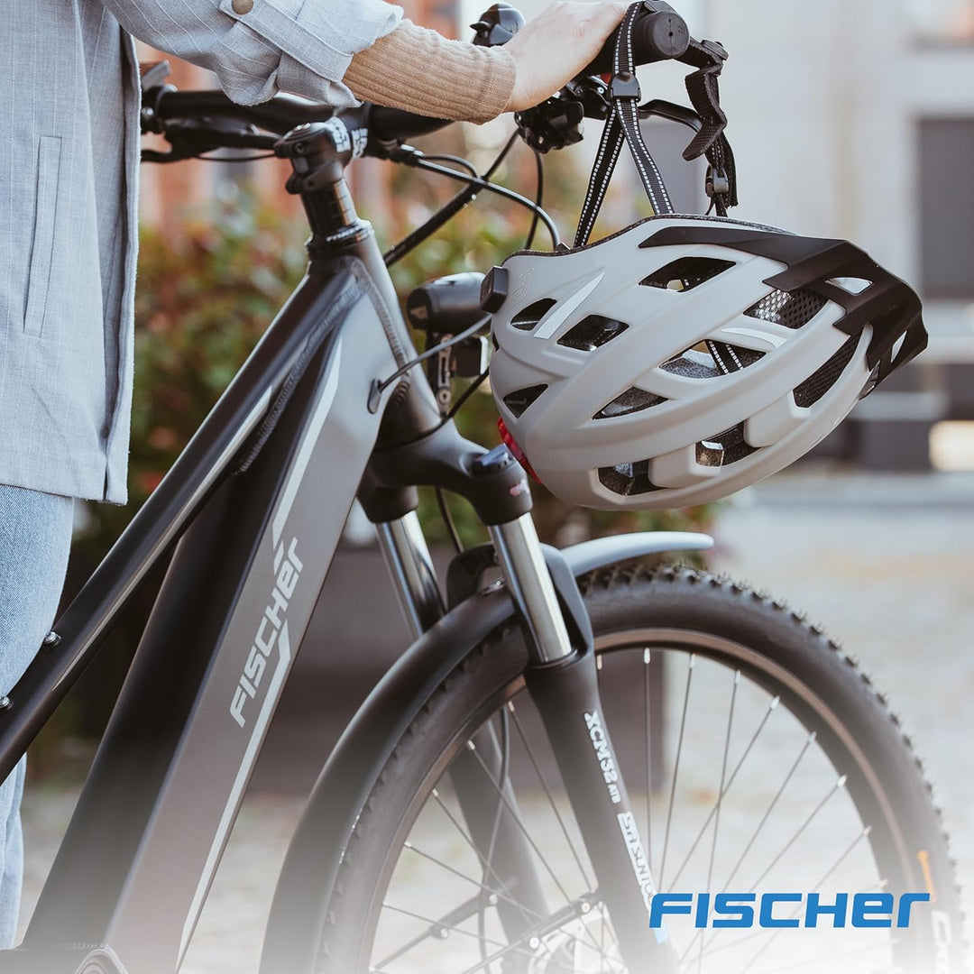 FISCHER Fahrradhelm, Radhelm, Cityhelm Urban Plus, mit integriertem LED-Rücklicht für Damen und Herr