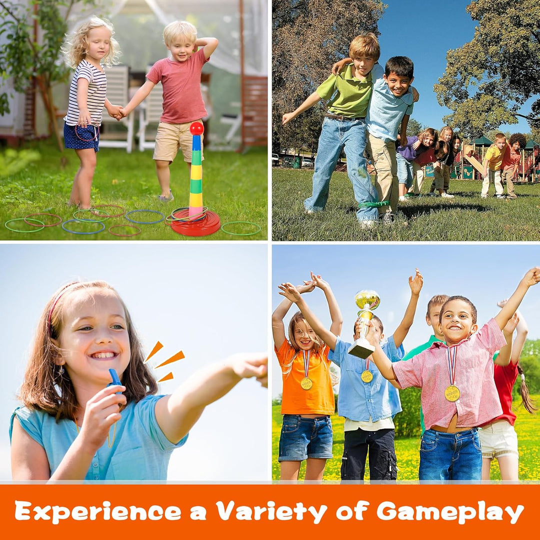 Outdoor Spiele für Kinder Set, Outdoor Spielzeug Kindergeburtstag Partyspiele für Kinder Erwachsene,