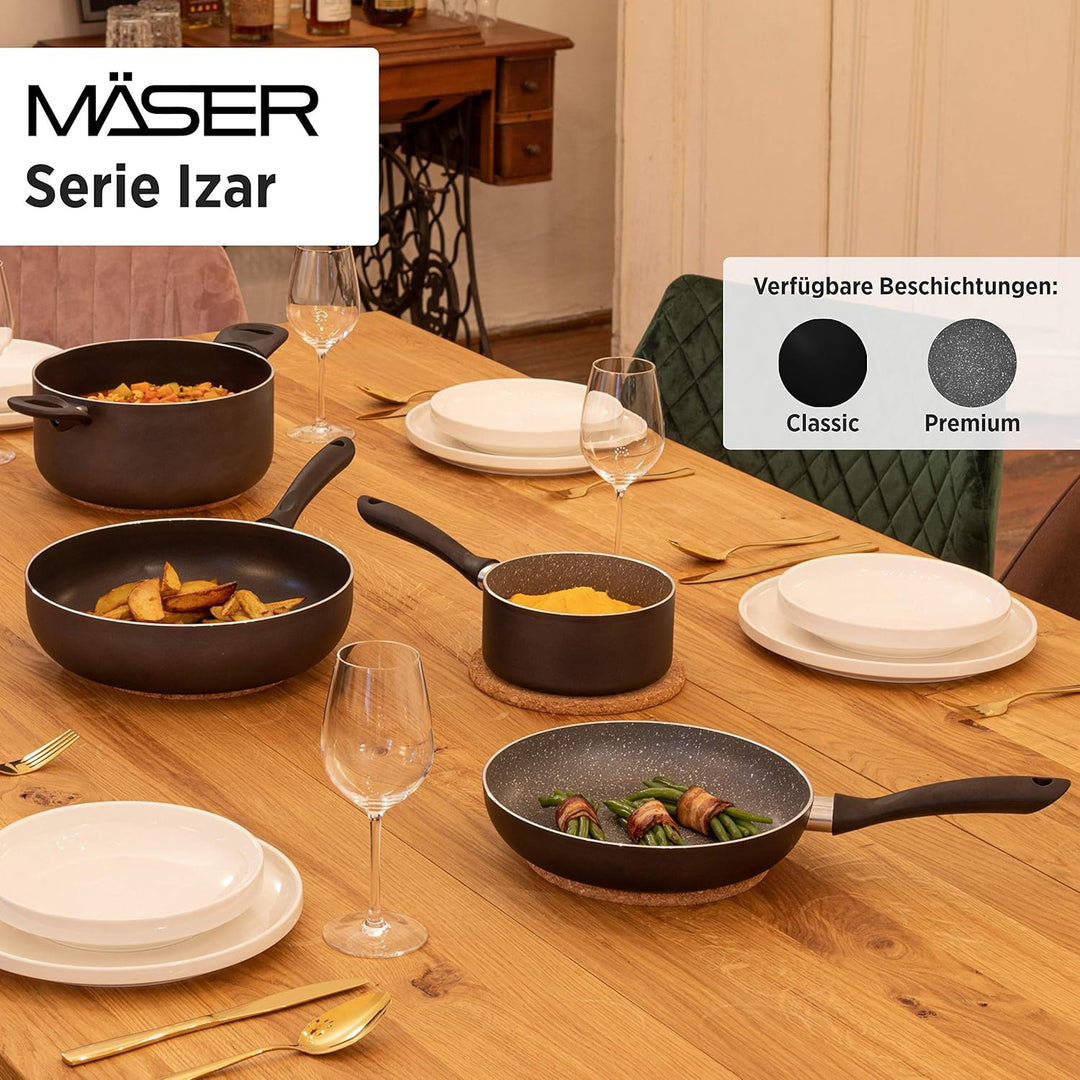MÄSER 931727 Serie Izar, Kochtopf-Set mit Premium-Antihaftbeschichtung, geeignet für Induktion, enth