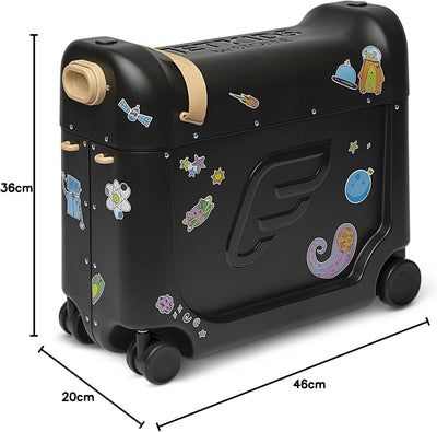 Stokke JetKids by BedBox, Lunar Eclipse - Aufsitzkoffer & Flugsitzbett – Damit Dein Kind im Flugzeug