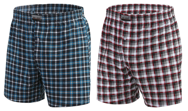 sesto senso Schlafanzughose Herren Kurz Baumwolle Pyjamahose 1er 2er Pack L 2er Pack - Kariert 12 +