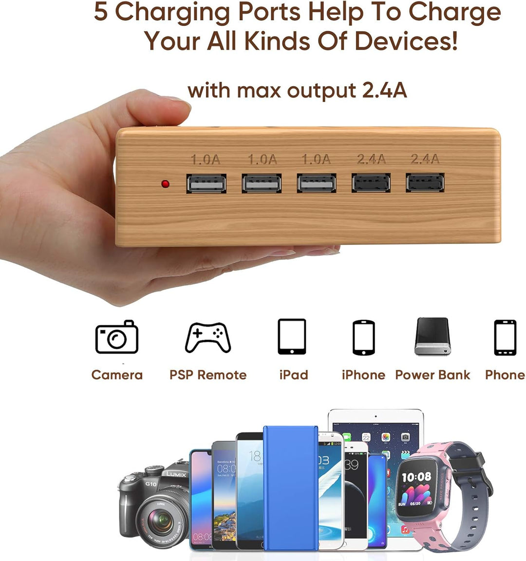 OthoKing Handy Ladestation USB Ladegerät mehrfach Ladestation für mehrere Geräte Smartphone Ladegerä