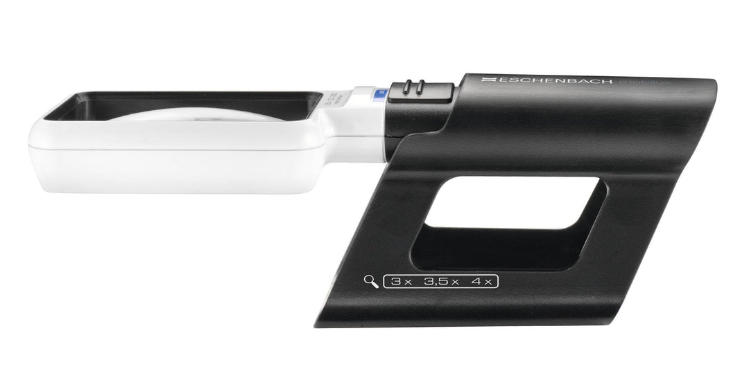 Eschenbach Optik Lupe Handlupe mit LED-Beleuchtung mobiluxLED 75x50mm, 15113, 3,5 x Vergrösserung, 7