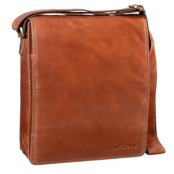 STILORD Lars Vintage Umhängetasche Leder Herren Hochformat für 13,3 Zoll Tablet MacBooks und iPad Sc