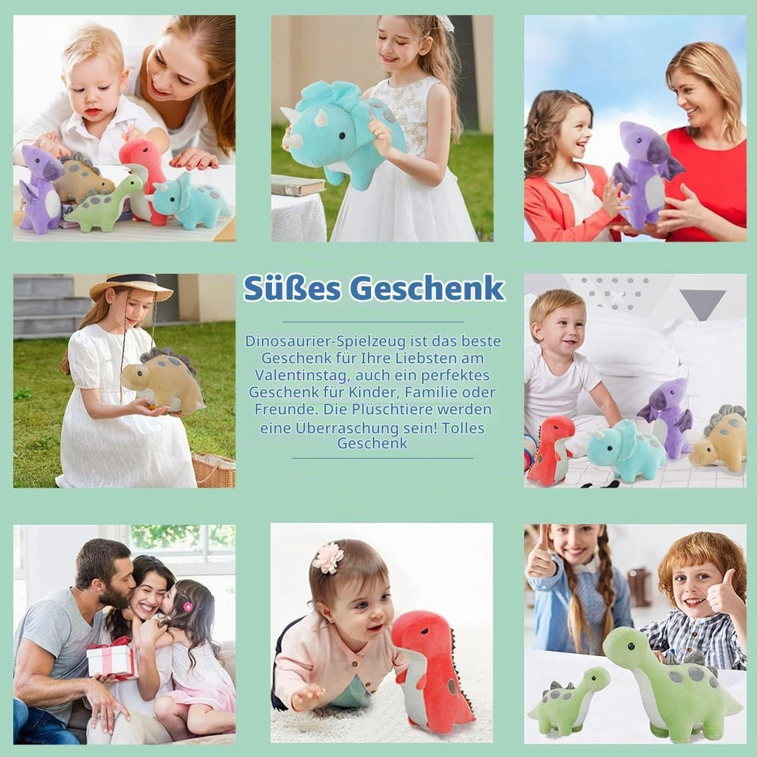 Cpoeof 2pcs Plüschtier Dinosaurier Stofftier Kawaii Dinosaurier Plüsch, Dino Kuscheltier Plüsch Spie