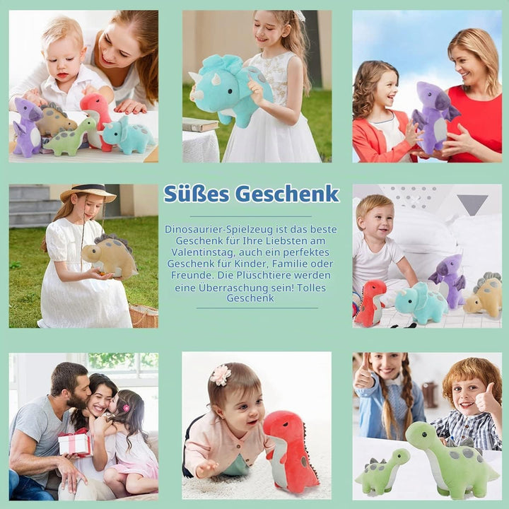 Cpoeof 2pcs Plüschtier Dinosaurier Stofftier Kawaii Dinosaurier Plüsch, Dino Kuscheltier Plüsch Spie