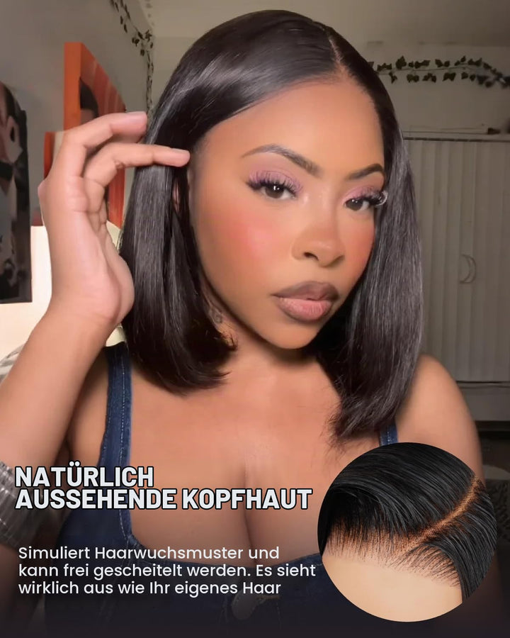 Wear and Go Glueless Bob Wig Human Hair For Black Echthaar Perücke Pre Cut 5x6 HD Lace Front Human H