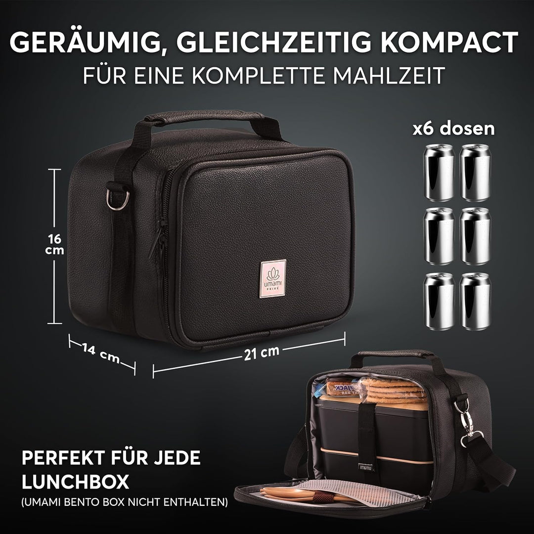 Umami Premium Kühltasche Klein 4L, Lunchbag für Arbeit, Reisen, Büro, Picknick, Mini-Lunchbag Isolie