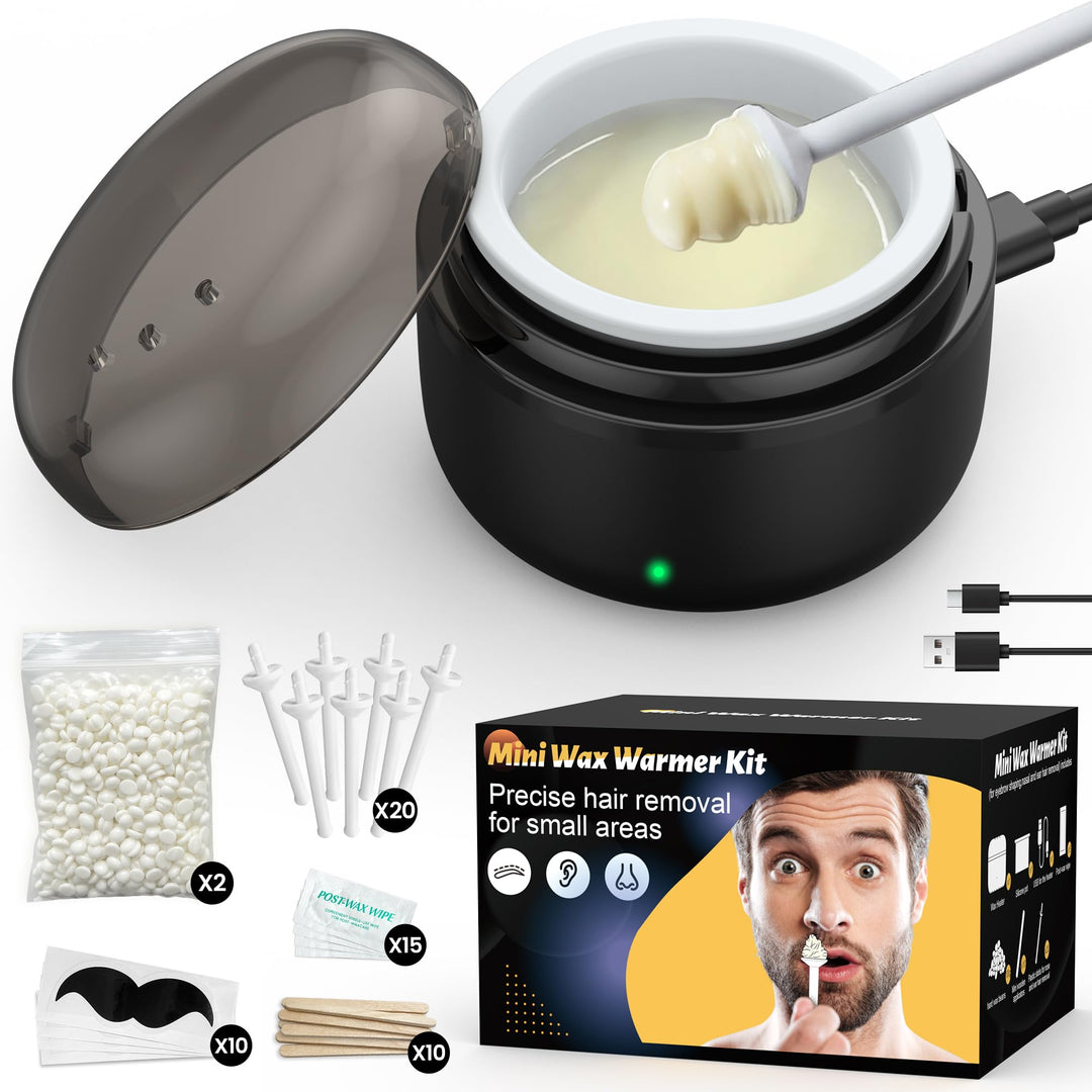 Nasenhaarentferner, Nasenhaar Wachs, Nasenwachs männer: Nase Waxing set mit Mini Wax Maschine,USB-Sc