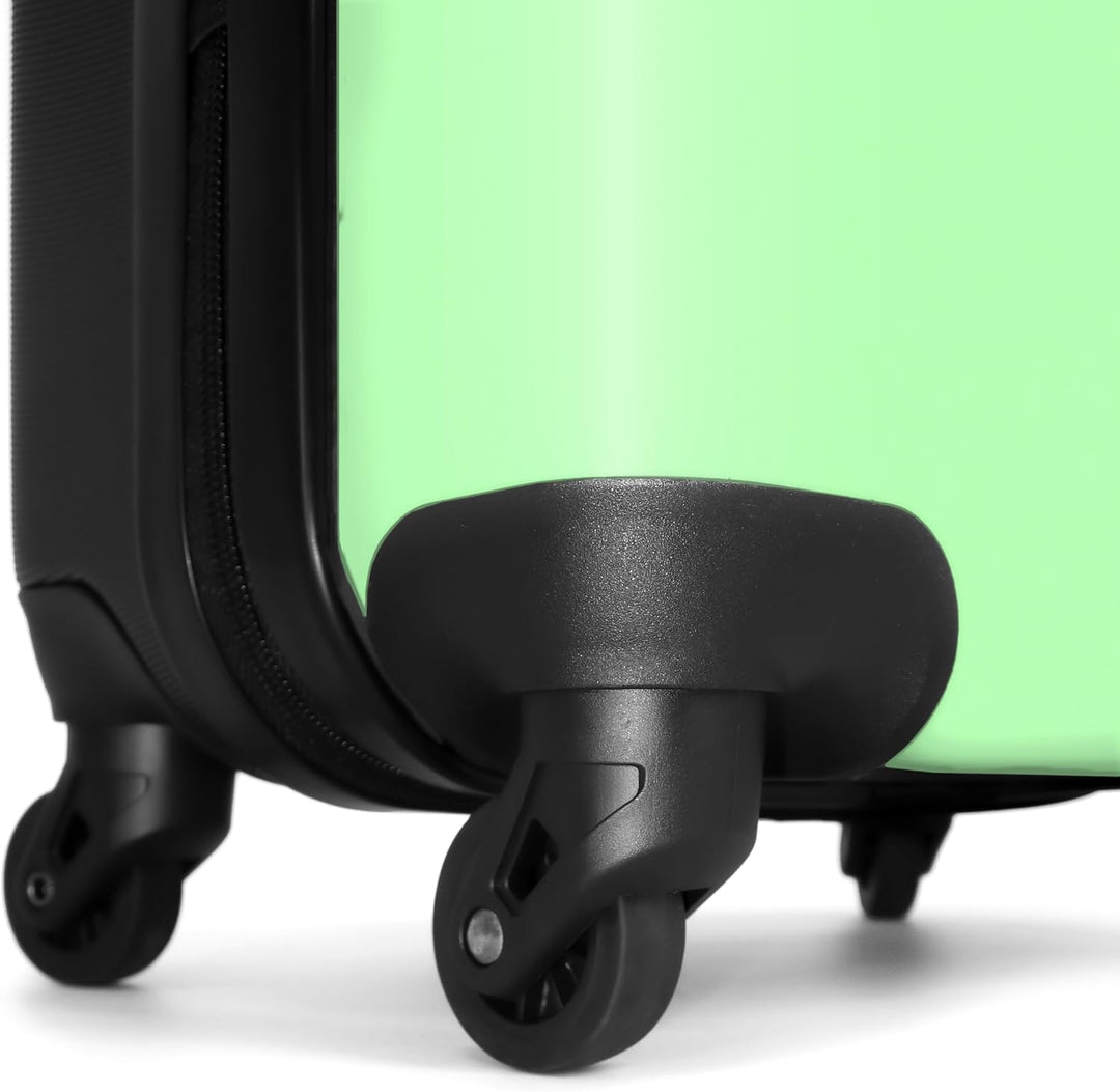 NoBoringSuitcases.com® Koffer Handgepäck Trolley Rollkoffer Kleine Reisekoffer mit 4 Rollen - Papage