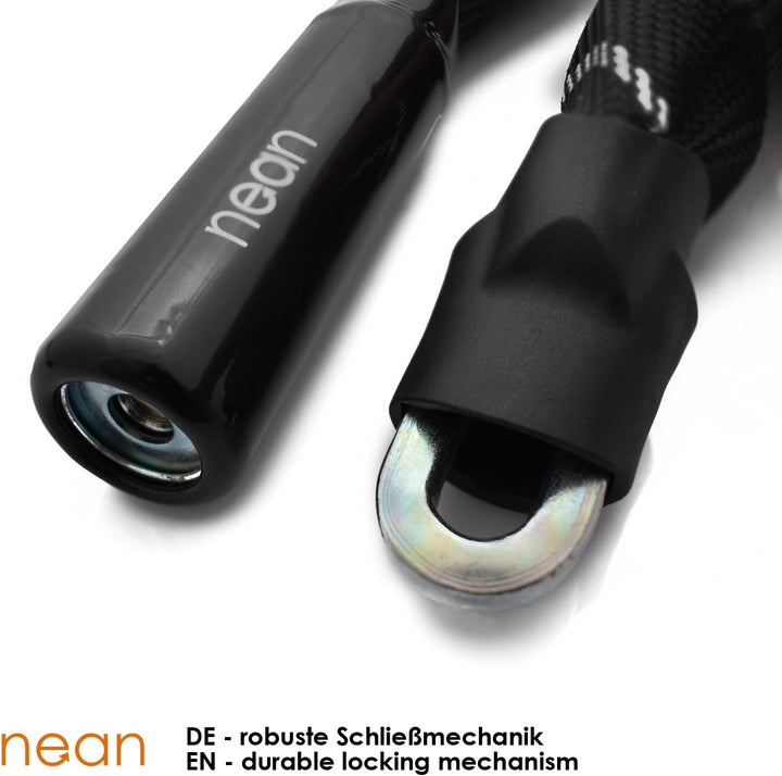 nean Fahrradschloss Kettenschloss, Bike Chain Lock, 2 Sicherheits-Schlüssel, hohe Sicherheit und ext