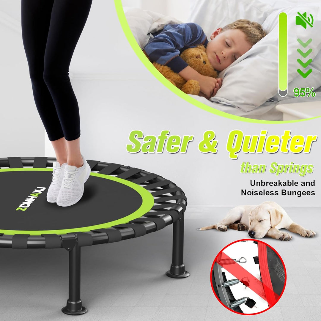 Faltbares Mini-Trampolin, 101,6 cm, Rebounder-Trampolin für Erwachsene und Kinder, 204 kg Kapazität