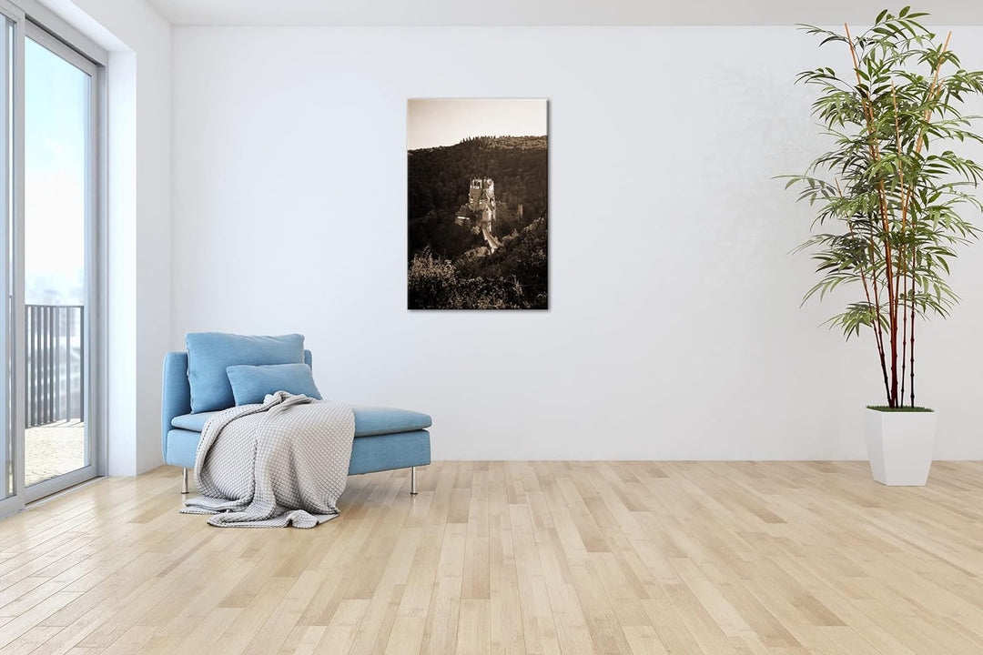 deyoli Märchenschloss Format: 80x60 Effekt: Sepia als Leinwandbild, Motiv fertig gerahmt auf Echthol