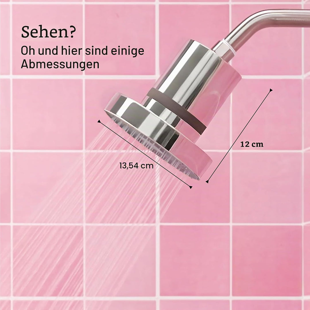 The Joie gefilterter Duschkopf, klinisch getestet, Hochdruck-Duschfilter für gesünderes Haar und Hau