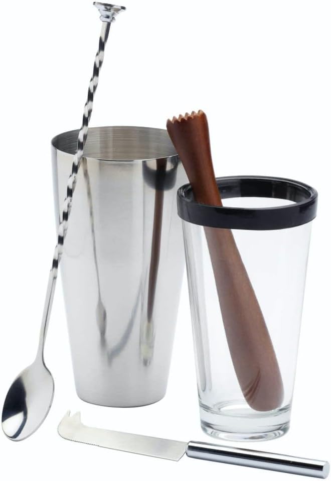 KitchenCraft Luxe Lounge Mojito-Cocktail, 4er-Set