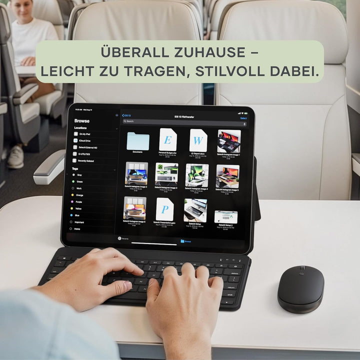 SATECHI OntheGo™ Bluetooth Computermaus, wiederaufladbarer USB-C Akku, Verbindung mit bis zu 3 Gerät