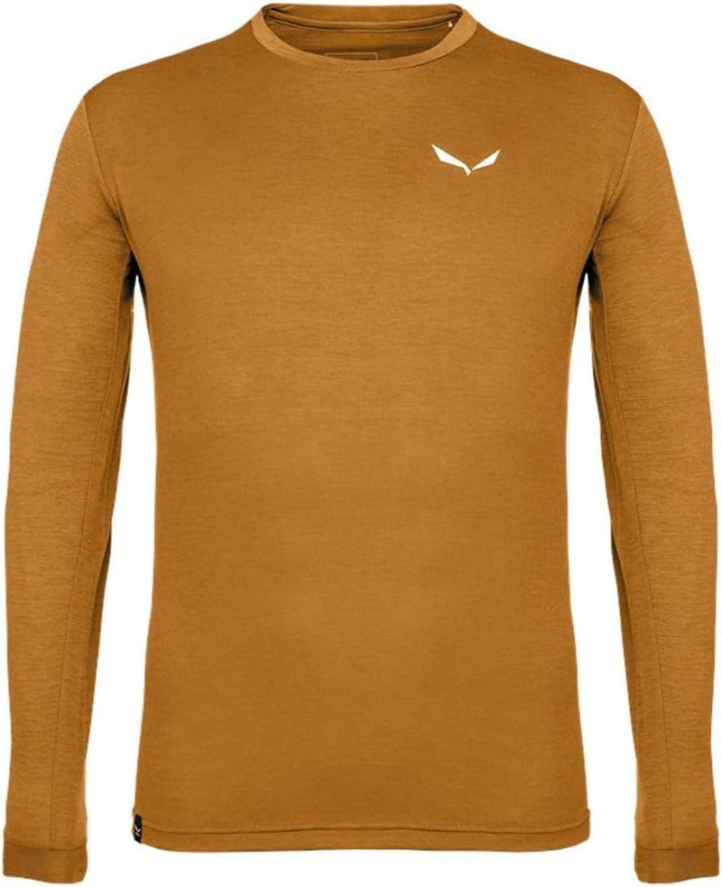 Salewa Herren Puez Melange Dry M L/S Tee Hemden & T-shirts S Golden Brown Melange, S Golden Brown Me