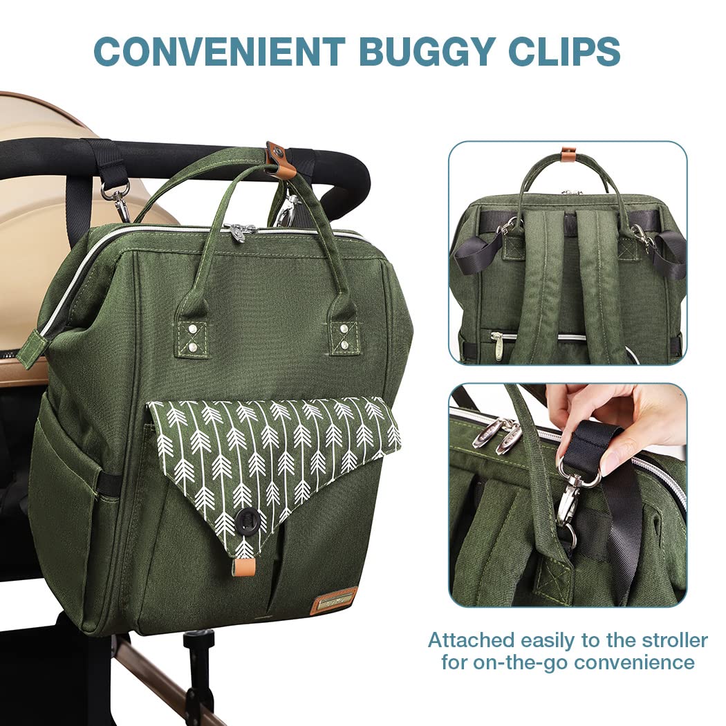 Lekebaby Baby Wickelrucksack Wickeltasche mit Wickelunterlage Multifunktional Grosse Kapazität Babyt