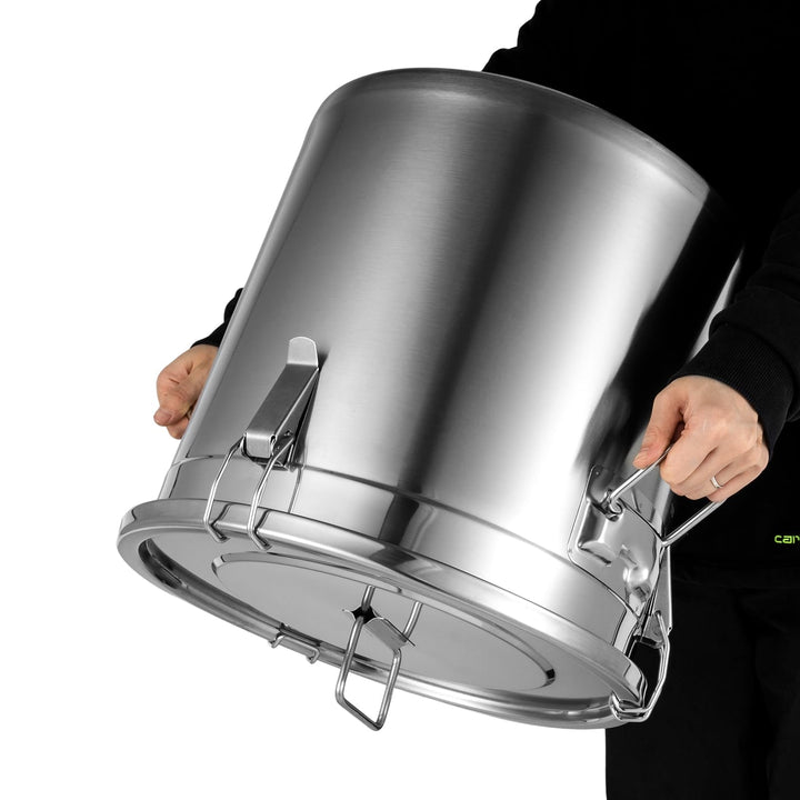 33L Luftdichter Eimer mit Deckel | Küche Edelstahl Eimer | Küche Getreidebehälter | Edelstahl Behält