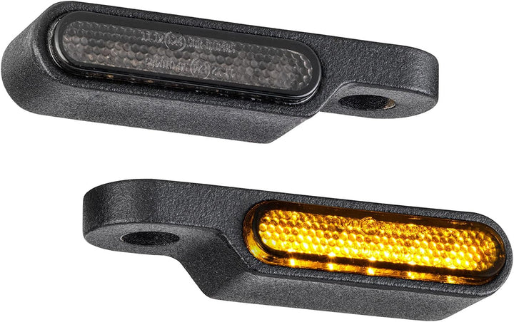 ToXx Motorrad LED Mini Blinker Custom Short für Lenker Armatur Gabel Schwinge e-geprüft universal fü