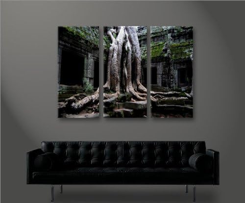 islandburner Bild Bilder auf Leinwand Tempel Buddha XXL Poster Leinwandbild Wandbild art up your lif